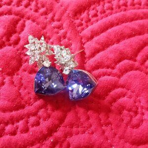 Swarovski Cystal & Purple Earrings